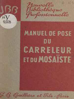 cover image of Manuel de pose du carreleur et du mosaïste